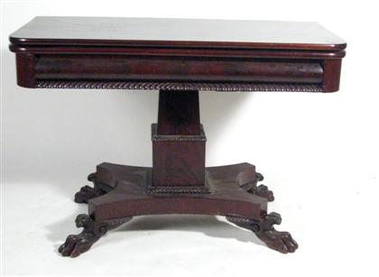 Appraisal: Late Classical mahogany table philadelphia circa H in W in