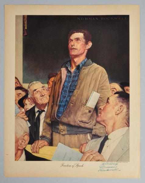 Appraisal: Lot of Norman Rockwell Prints Description Includes one Freedom of