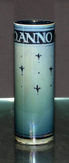 Appraisal: A Royal Doulton cylindrical vase in blue lustre with banded