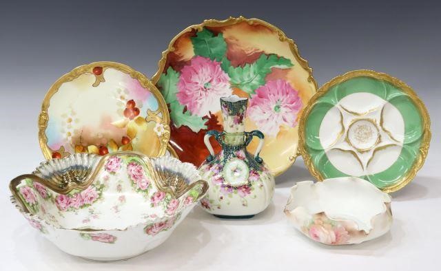 Appraisal: lot of French and German painted porcelain serviceware various makers