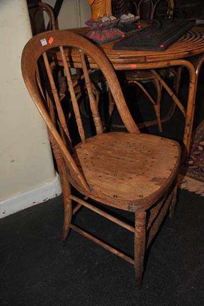 Appraisal: SET OF FOUR VINTAGE COLONIAL SPINDLE BACK CHAIRS