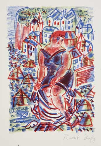 Appraisal: RAOUL DUFY Baigneuse devant le port de Sainte-Adresse Color lithograph