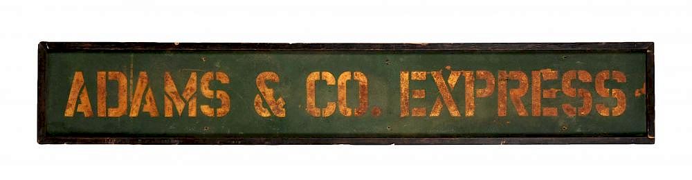 Appraisal: Rare Adams Co Express Wooden Trade Sign This single sided