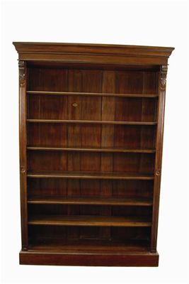 Appraisal: A late Victorian mahogany open bookcase the detachable cornice above