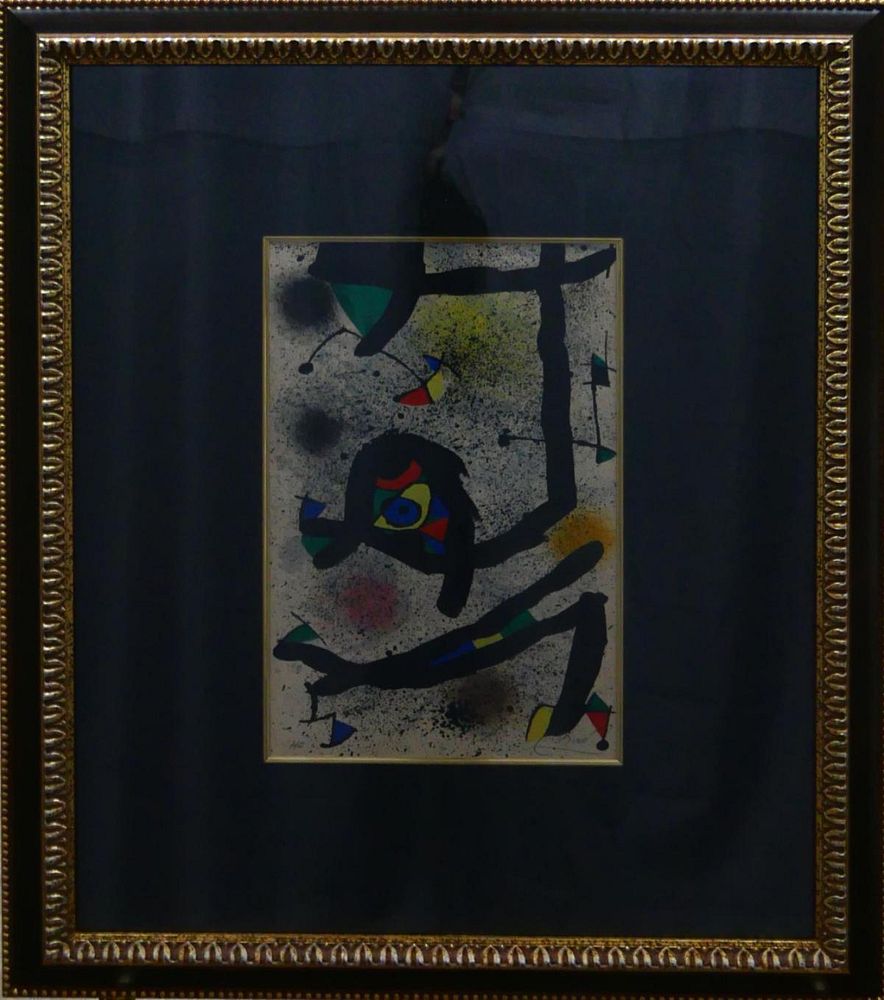 Appraisal: FABULOUS JOAN MIRO HC AP LITHOGRAPH TITLED MIRROR Purchased in