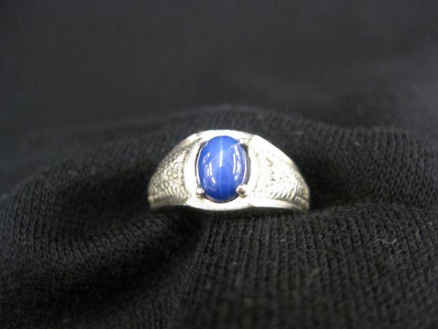 Appraisal: k Lindy Star Sapphire Ring oval cabachon in white gold