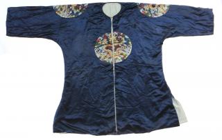 Appraisal: Silk Embroidered Robe Silk Embroidered Robe A silk jacket with