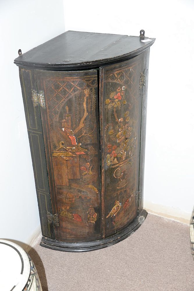 Appraisal: Chinoiserie hanging round cabinet th- th century ht in wd