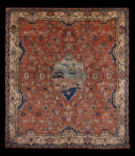 Appraisal: Semi-Antique Persian Hamadan Carpet ' x '