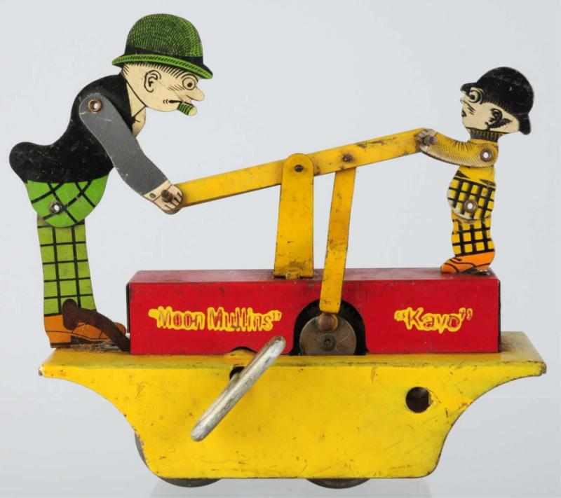 Appraisal: Tin Marx Moon Mullins Kayo Handcar Wind-Up Toy American Working