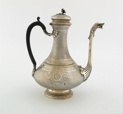 Appraisal: A late th century French coffee pot of baluster form