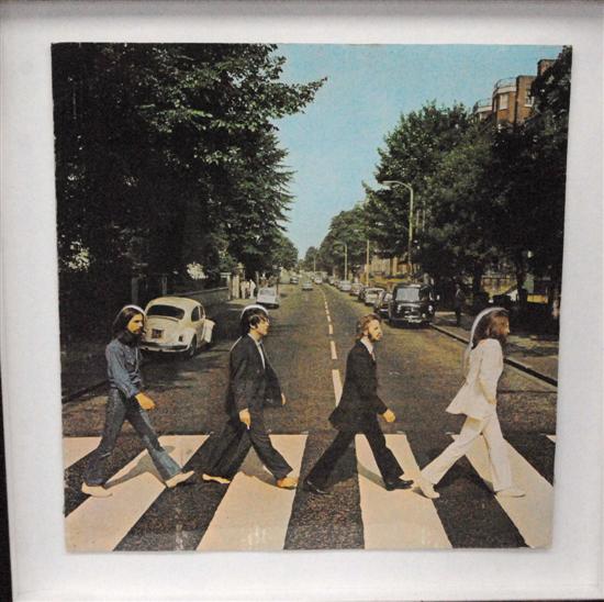 Appraisal: BEATLES ABBEY ROAD PRODUCTION PIECE Commercial print with the four