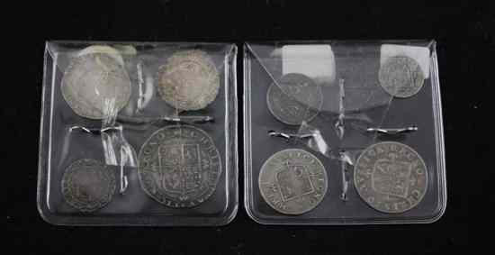 Appraisal: Charles II silver coinage second issue undated d d d