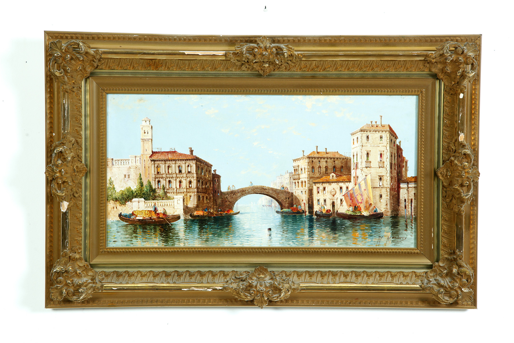 Appraisal: VENETIAN SCENE BY WILLIAM MEADOWS AMERICAN CA - Oil on