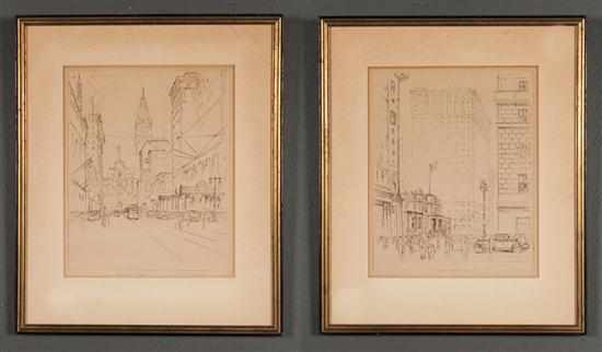 Appraisal: Salvatore Pinto American Italian - ''Market Street'' and ''Union League''