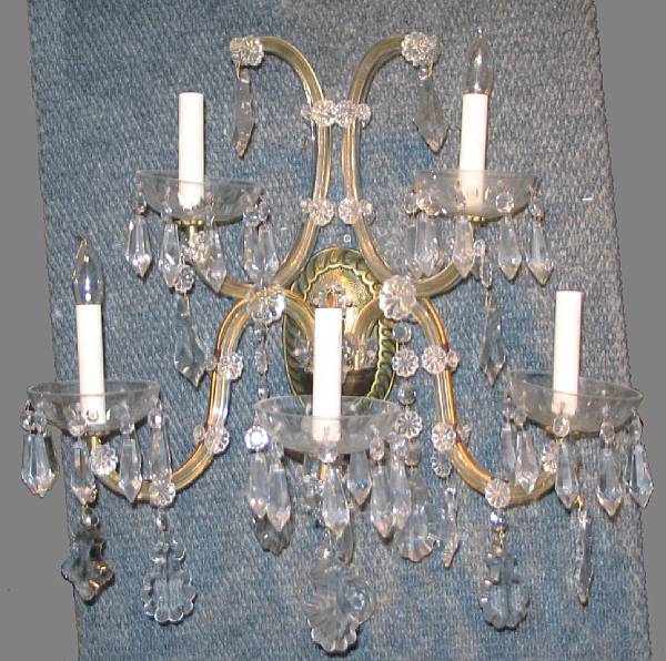 Appraisal: A pair of dining room sconces height in