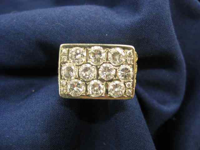 Appraisal: Man's Diamond Ring diamonds totaling carat in k yellow white