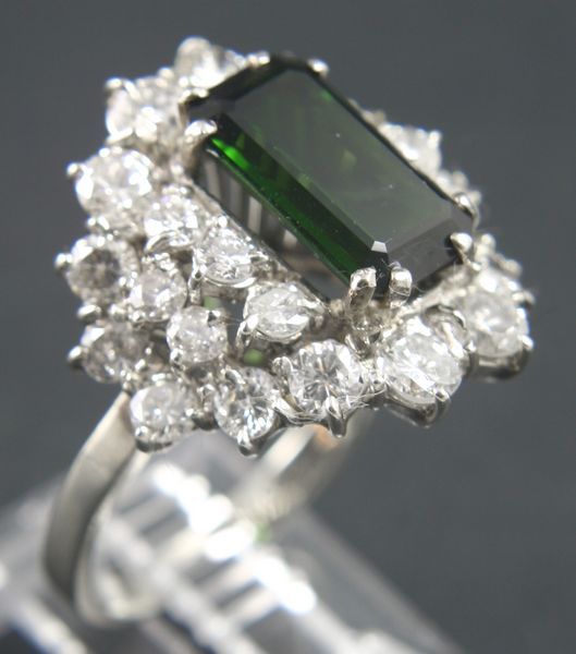 Appraisal: Ladies KT Tourmaline and Diamond RingLadies kt tourmaline and diamond