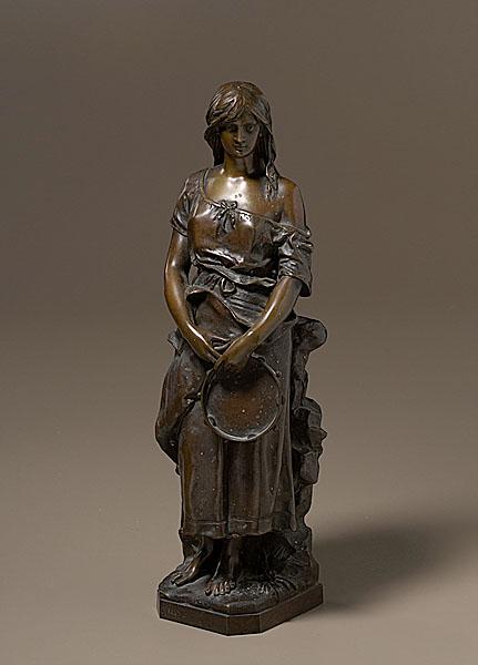 Appraisal: BRONZE OF A GYPSY BY CLAUDIUS MARIOTON FRENCH - ca