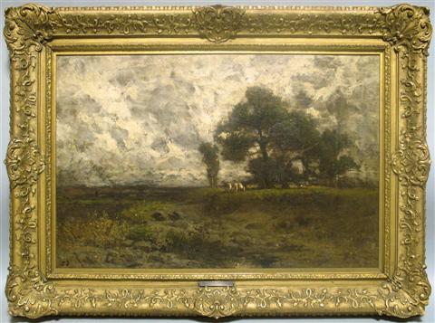 Appraisal: JULES DUPRES FRENCH - BARBIZON LANDSCAPE Oil on canvas x