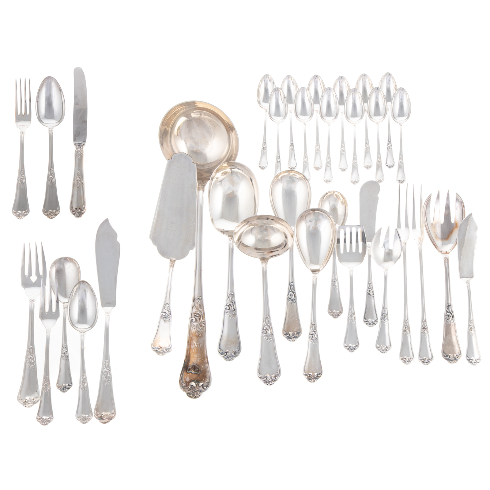 Appraisal: EXTENSIVE BRUCKMANN STERLING FLATWARE SERVICE Service for twelve including dinner