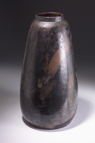 Appraisal: RUSSELL CROOK Large tapering stoneware vase decorated in cuerda seca