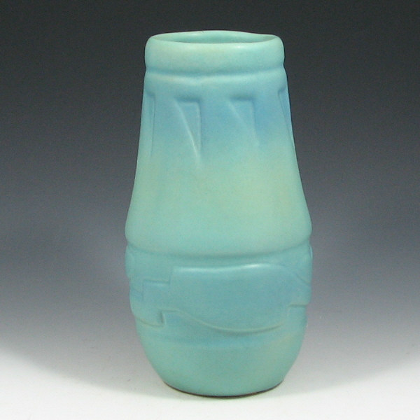 Appraisal: Van Briggle Native American Motif Vase - Mint Van Briggle