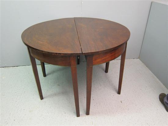 Appraisal: A The two ends of a th century mahogany dining