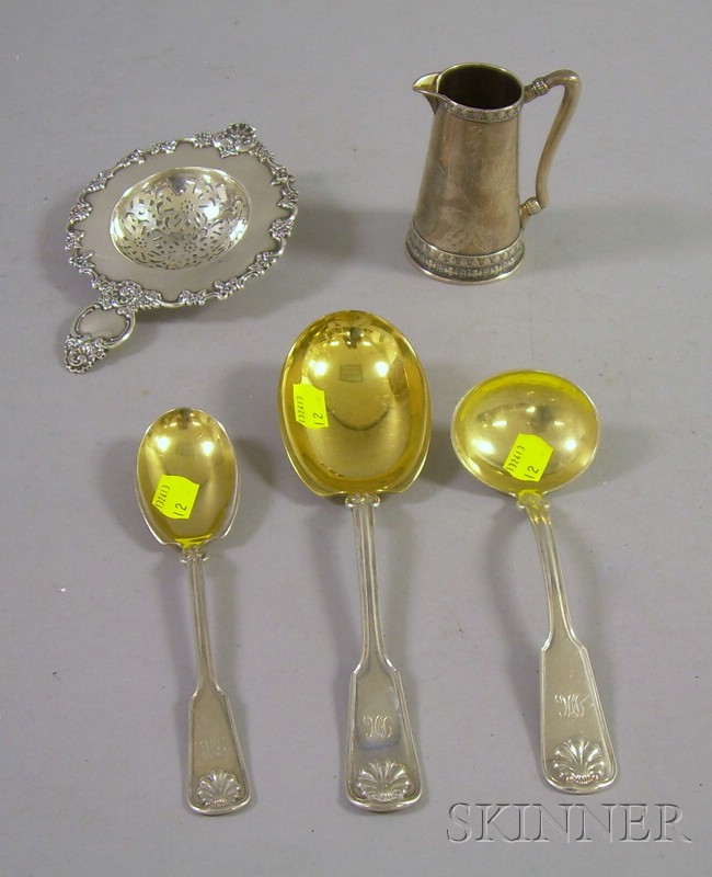 Appraisal: Five Tiffany Silver Serving and Table Items including a small