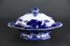 Appraisal: FLOW BLUE COVERED VEGETABLE DISH - Early th c Flow