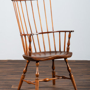 Appraisal: A New England Comb-Back Windsor Armchair Late th Early th