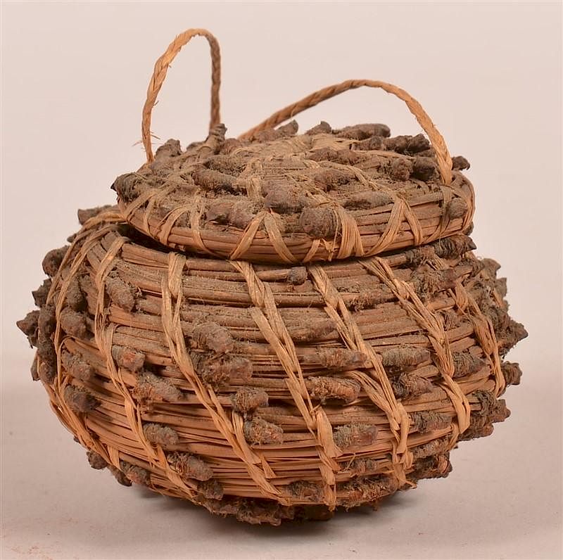 Appraisal: Southern Coil Longleaf Needle Trinket Basket Southern Coil Longleaf Needle