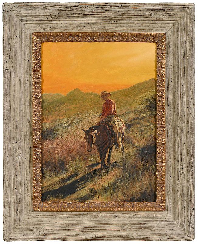 Appraisal: Joel Phillips American b Sunset Trail signed lower right Joel