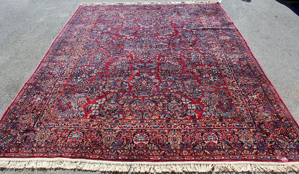 Appraisal: Antique and Finely Hand Woven Sarouk Carpet From a Plainview