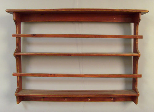 Appraisal: Custom hanging plate rack h w