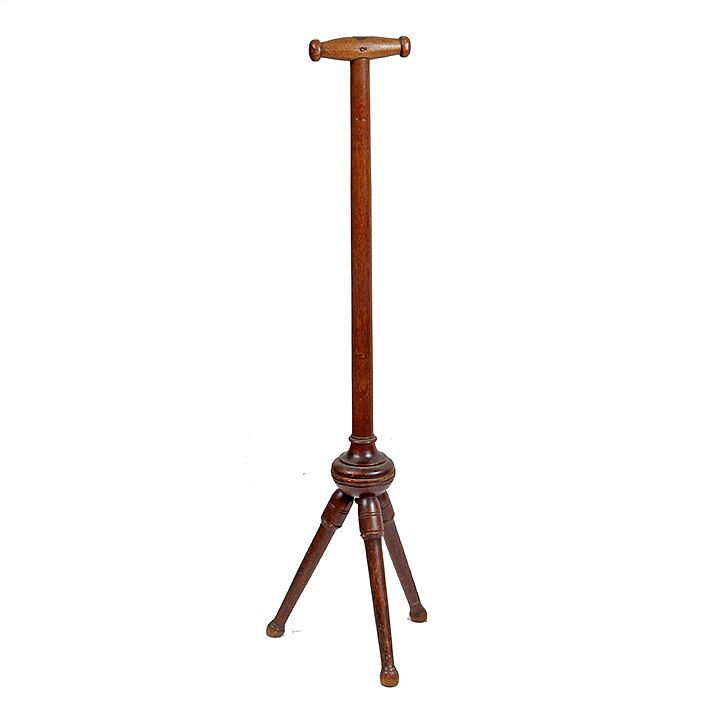 Appraisal: American Walnut Tripod Cane Mid th Century- A very firm