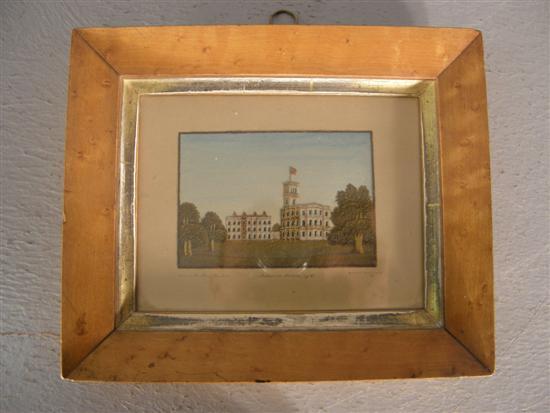 Appraisal: E Dow sand picture of 'Osborne House I of W'