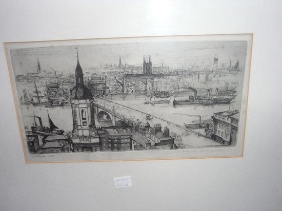 Appraisal: EDGAR WILSON British - 'Thames from the Monument' signed and