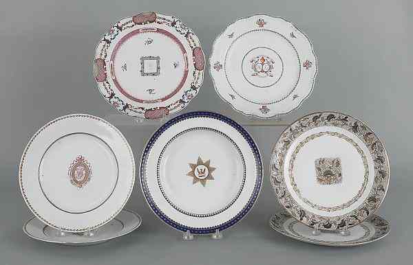 Appraisal: Seven assorted Chinese export plates th early th c to