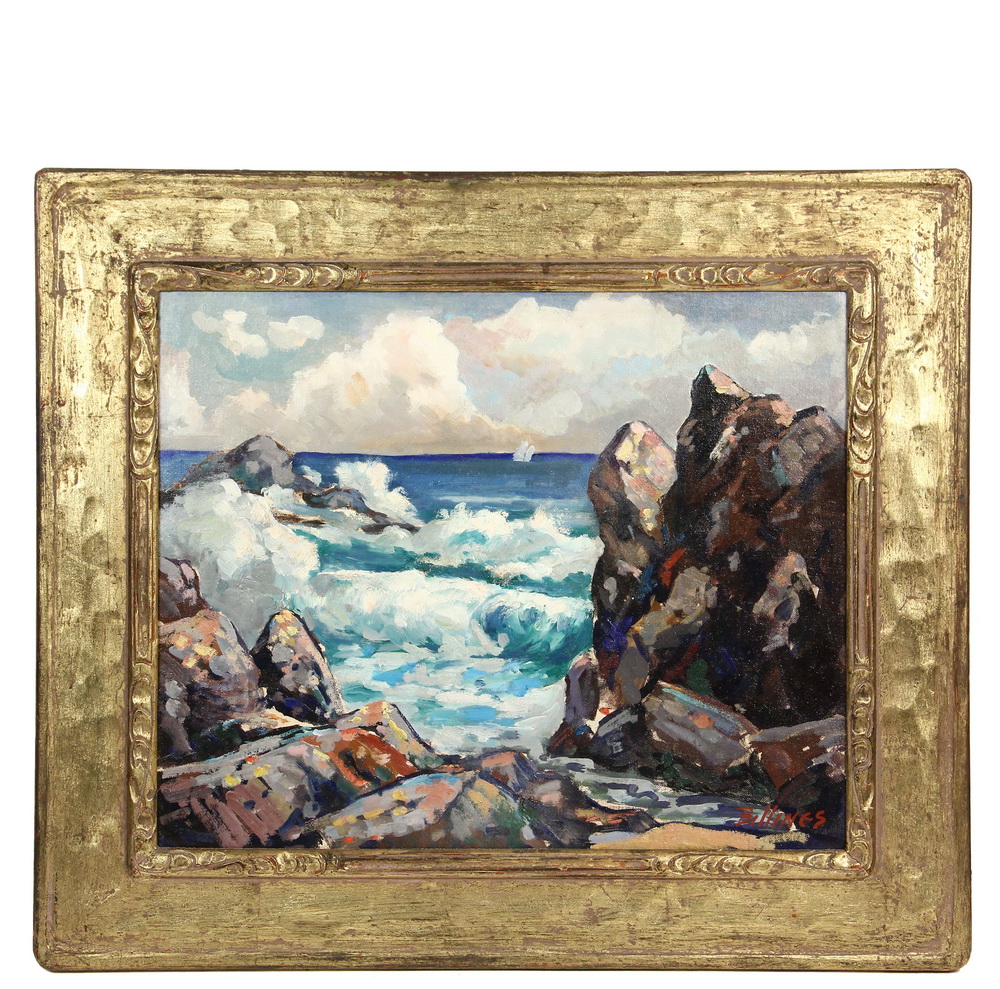 Appraisal: HENRY BILLINGS MA GA ME - - Monhegan Surf oil