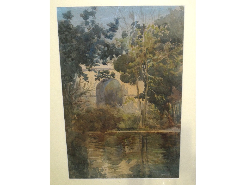 Appraisal: E F NEWALL Watercolour 'The Kelvin at Great Western Bridge'