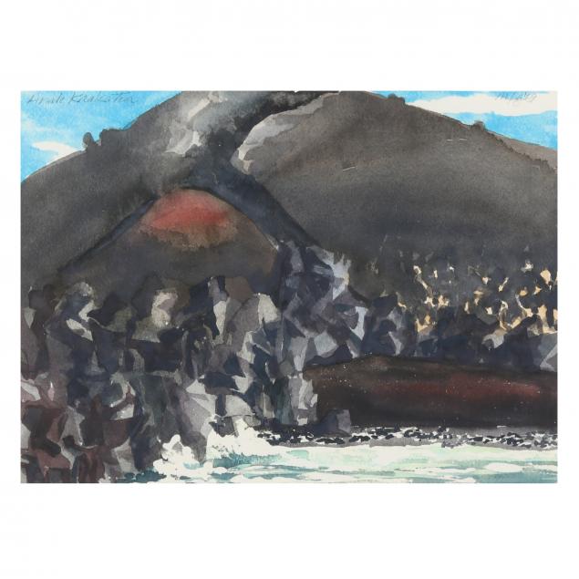 Appraisal: MAUD GATEWOOD NC - ANAK KRAKATOA Watercolor on paper with