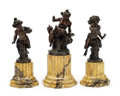 Appraisal: After Claude Michel Clodion French - satyrs Three piece group