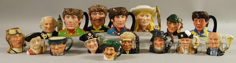 Appraisal: Sixteen Assorted Royal Doulton Ceramic Character Jugs the Beatles Paul