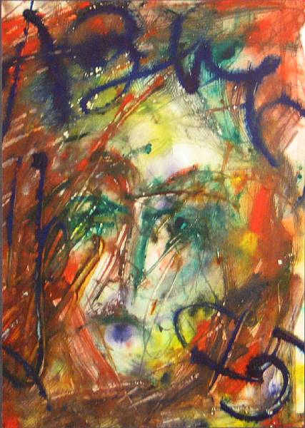 Appraisal: Anatoly Zverev Russian - Untitled Abstract portrait signed 'A Zverev'