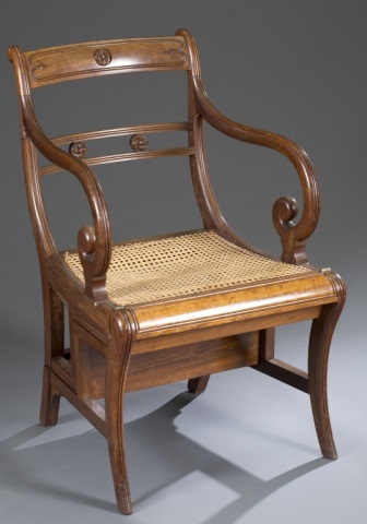 Appraisal: Regency Metamorphic Library Armchair Mahogany Attributed to Gillows of Lancaster