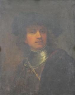 Appraisal: After REMBRANDT th th C Oil on Canvas Self Portrait