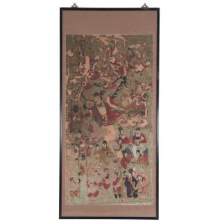 Appraisal: Asian School scroll painting Asian School scroll painting Chinese or