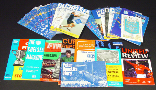 Appraisal: Collection of Chelsea football programmes c and some later