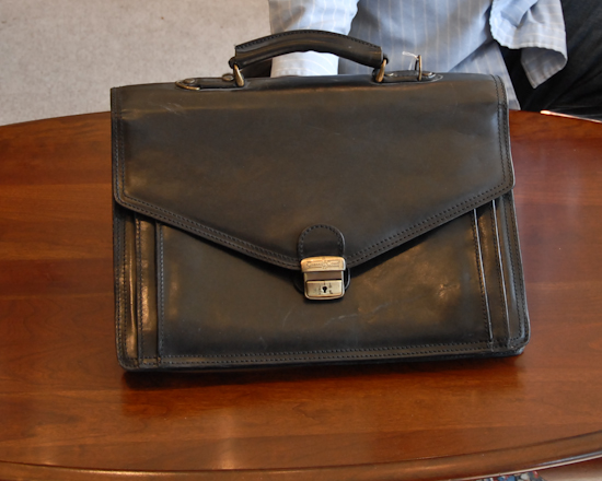 Appraisal: Gianni Conti BlackLeather Briefcase